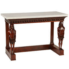 French Mahogany Console Table of Empire Style