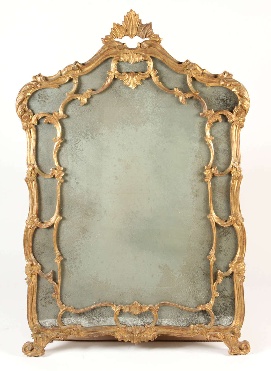 Large French Giltwood Framed Mirror