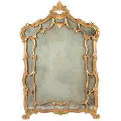 Large French Giltwood Framed Mirror
