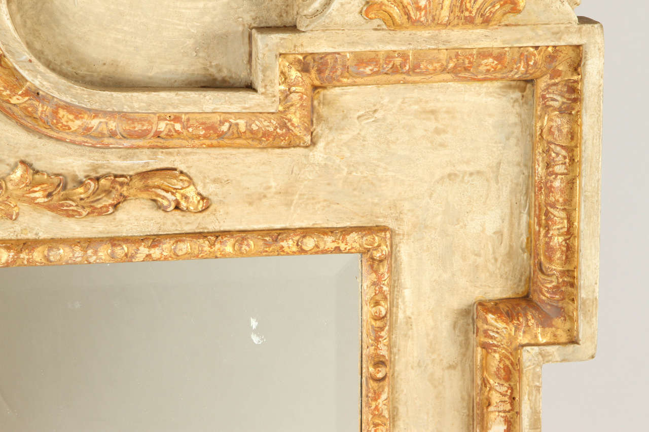 Large George II Painted and Parcel-Gilt Pier Mirror 2