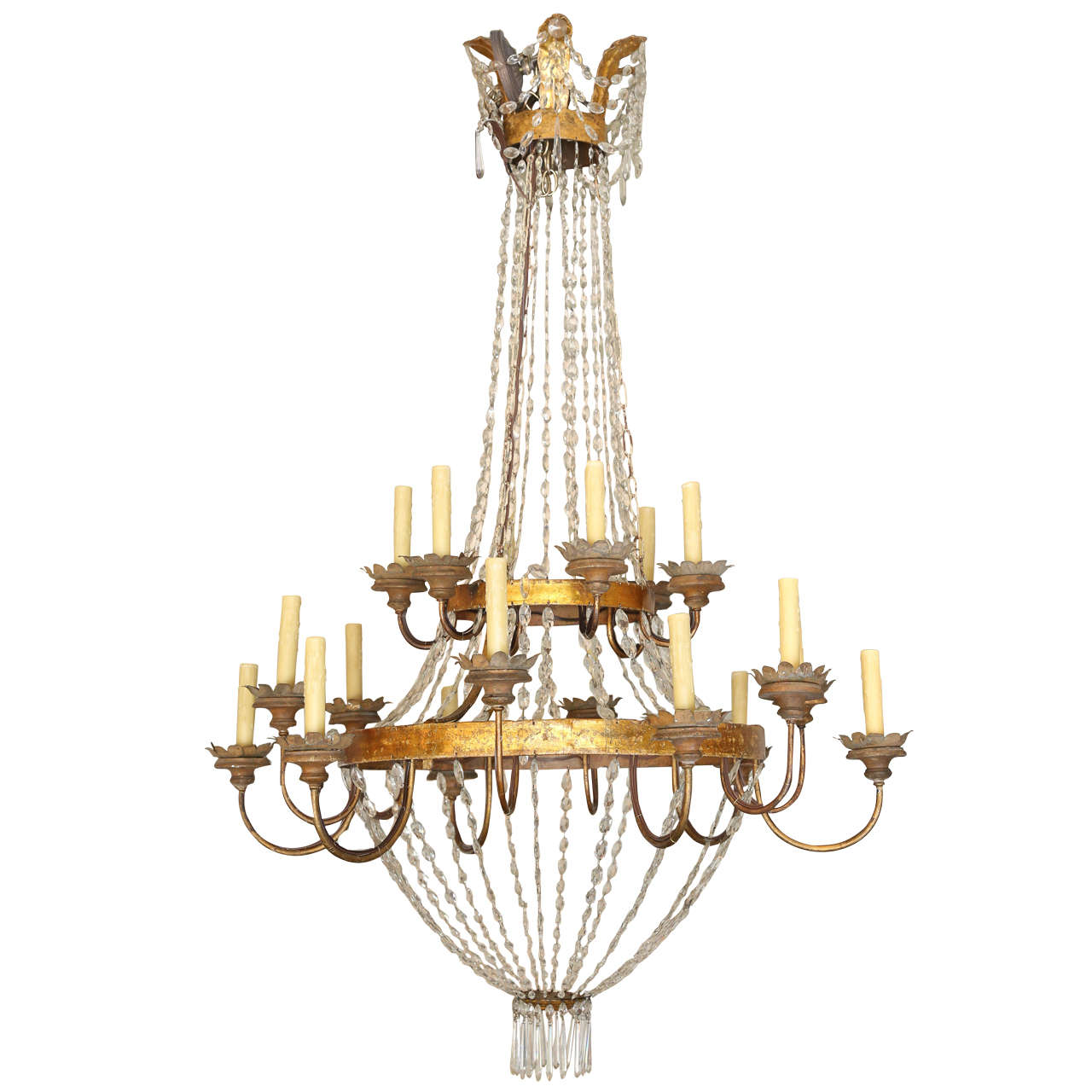 Large Early 19th Century Chandelier from Lucca