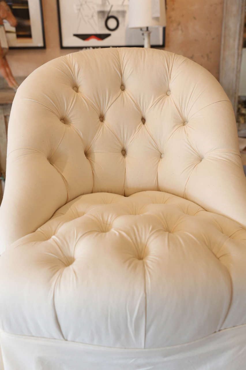 Napoleon III Style Slipper Chair In Excellent Condition In Houston, TX