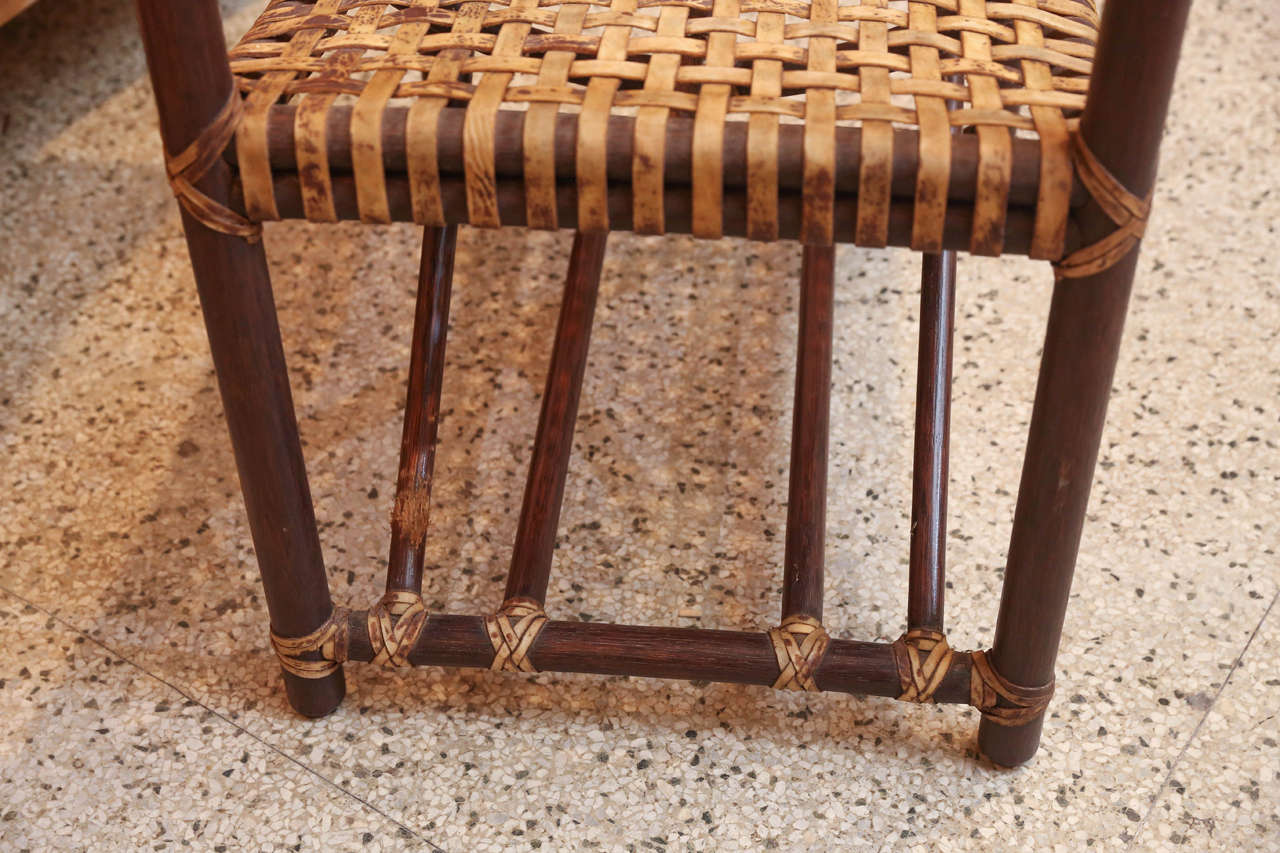 Late 20th Century Set of Six McGuire Armchairs