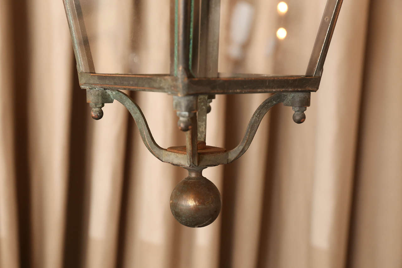 French Copper Lantern In Excellent Condition In Houston, TX