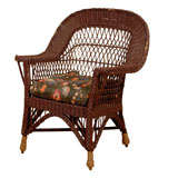 Antique 20th Century American Bar Harbor Wicker Chair