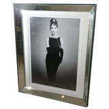 Photograph of Audrey Hepburn in Beveled Mirrored Frame