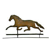 Antique Rare & Original Mustard Painted Ethan Allen Horse Weathervane