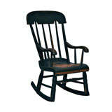 19th Century Original Black Painted Childs Rocking Chair