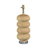 Four Gourd Ochre Vase With Lucite Base