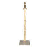 Lucite-Based Floor Lamp, Formica Column, Ionic Capital