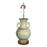 Bronze Asian Urn Lamp