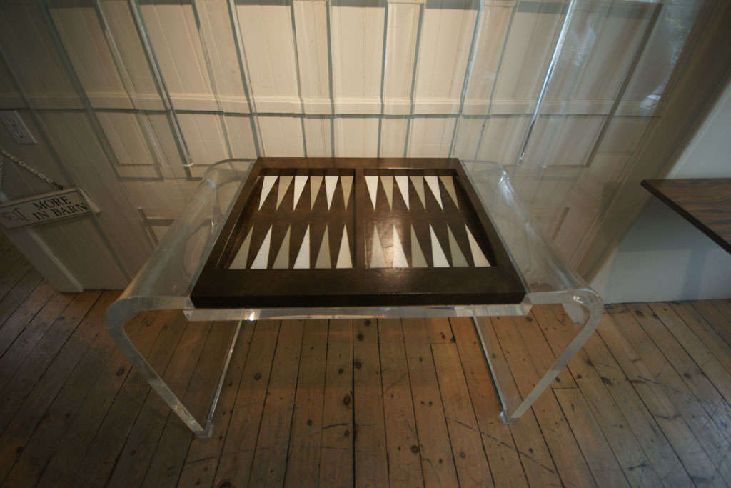 Charles Hollis Jones Lucite Game Table
