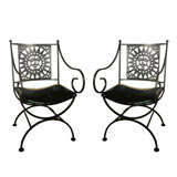 Pair of Wrought Iron Sun Chairs