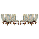 SET OF (8) LOUIS XIII STYLE CHAIRS