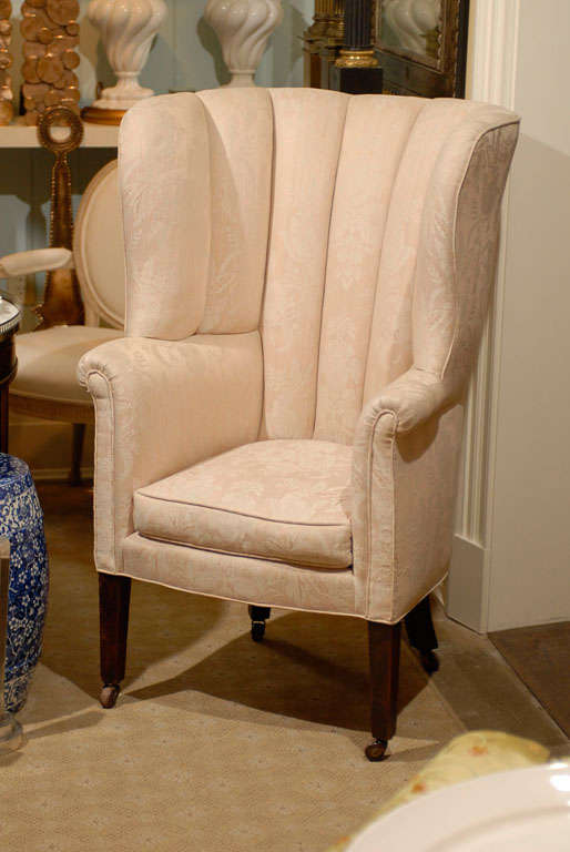 19th Century High Back Barrel Chair For Sale 5
