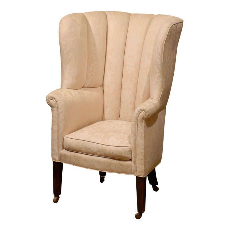 19th Century High Back Barrel Chair For Sale