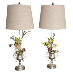 Pair Italian Tole  Lamps