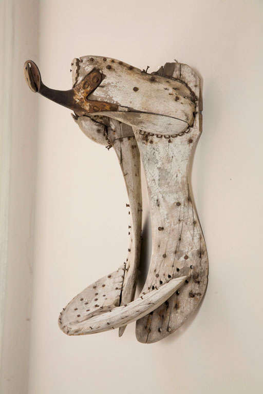 Sculptural Wooden Saddle Frame at 1stDibs