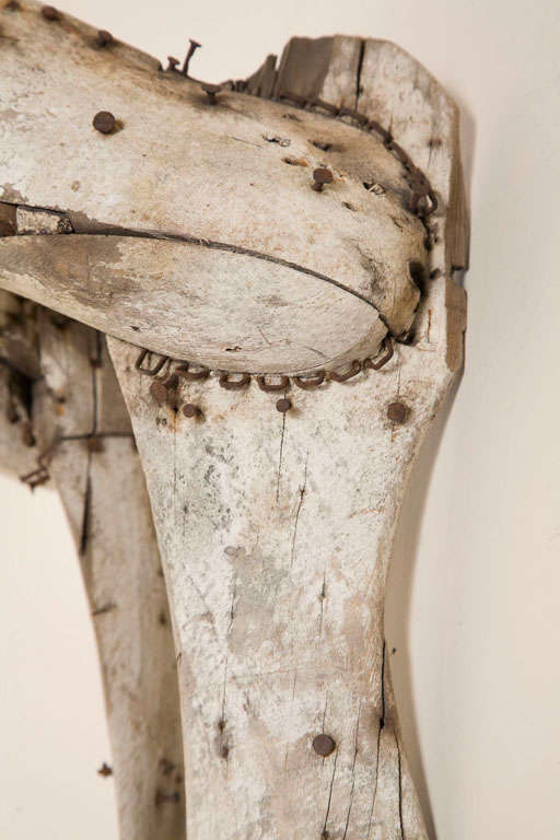 Sculptural Wooden Saddle Frame at 1stDibs