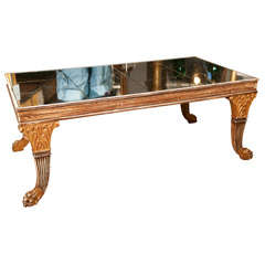 Mirrored and Gold Gilded Cocktail Table