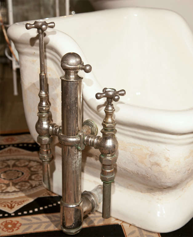 American Earthenware Sitz Bath with Origninal Hardware