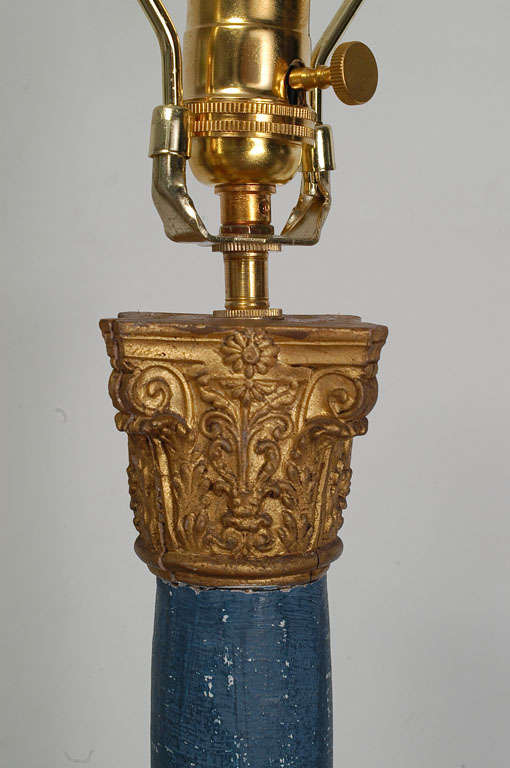 Corintian Column Table Lamps In Good Condition In Washington, DC