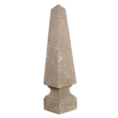 Antique Burgundy Stone Obelisk