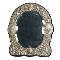 Superb George III Silver Gilt Table Mirror