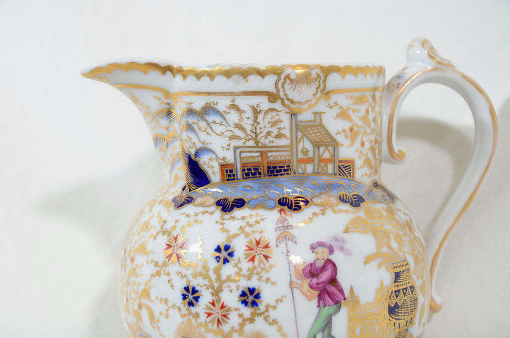 English A Chamberlain's Worcester Chinoiserie Jug