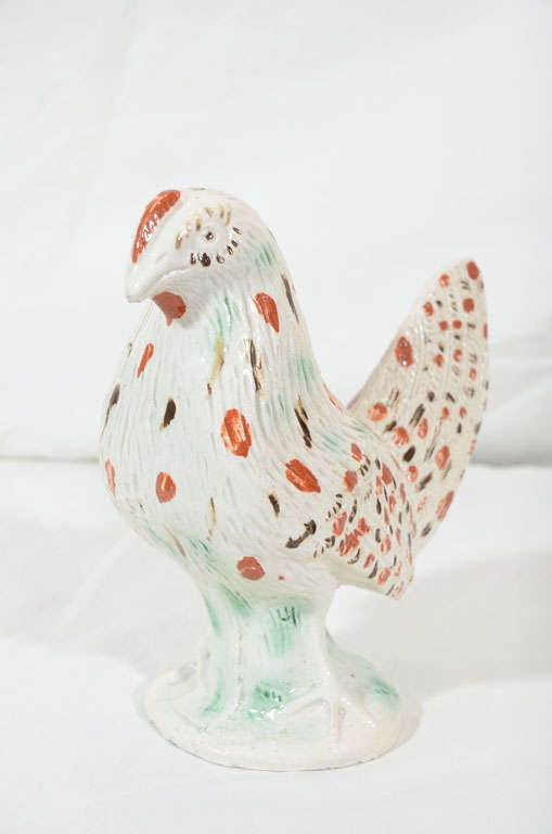 Antique Staffordshire Creamware Chicken