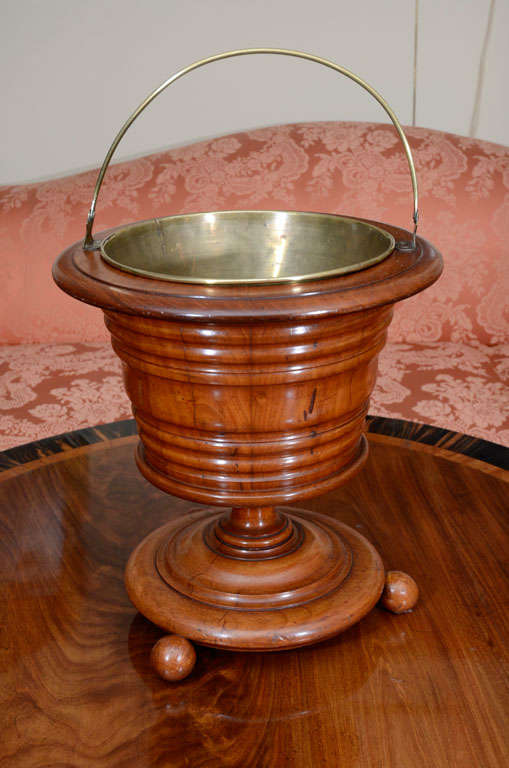 Victorian, walnut peat bucket