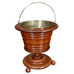 Antique Victorian, walnut peat bucket