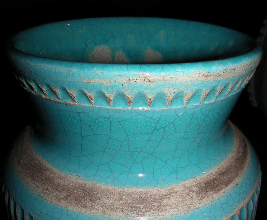 Mid-20th Century 1930s Glazed Ceramic Vase by Jean Besnard For Sale