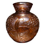 Impressive Circa 1925 Orange Glass Vase Signed Daum Nancy France Impressive Circa 1925 Orange Glass Vase Signed Daum Nancy France