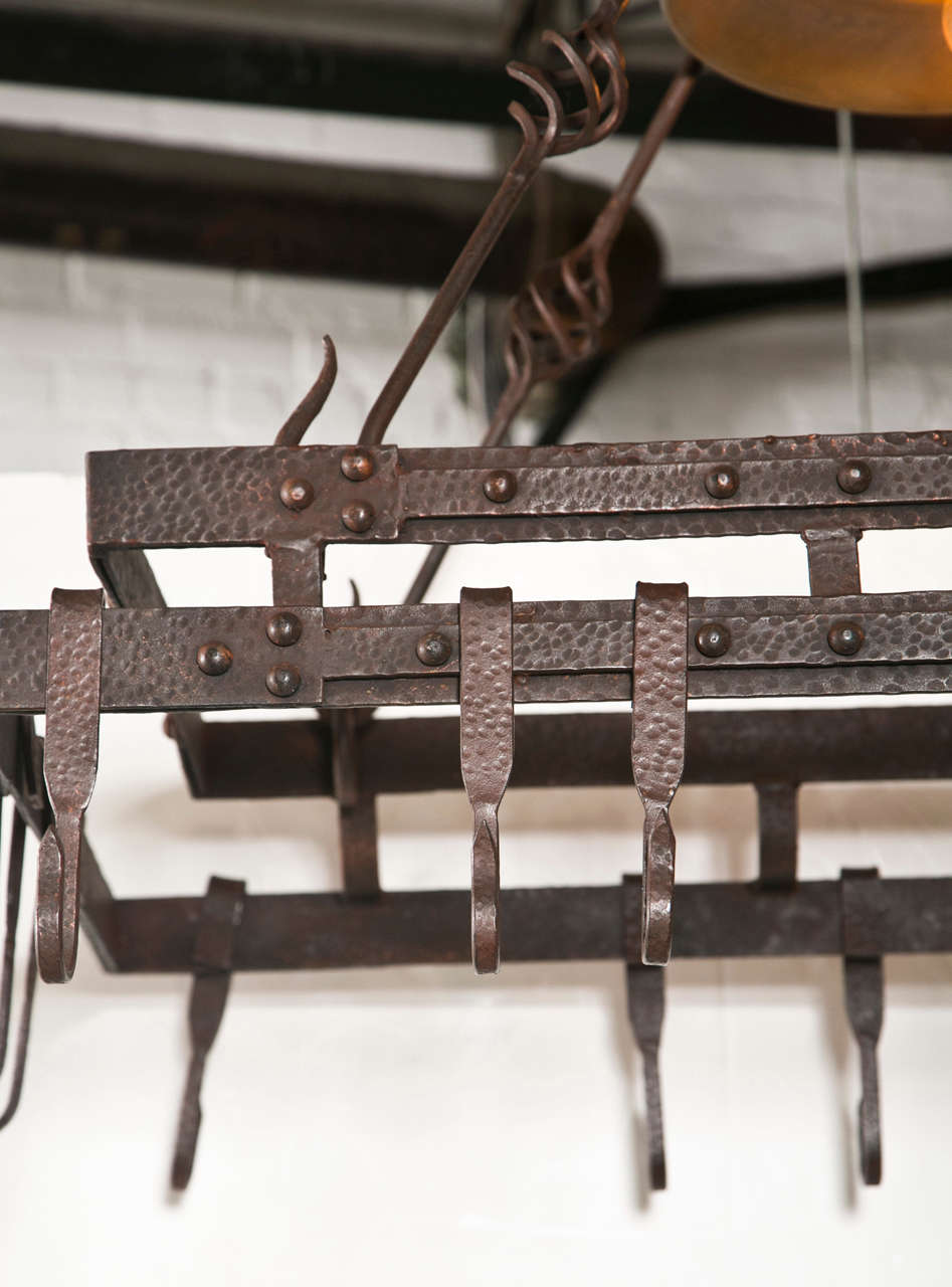 hanging pot racks with lights