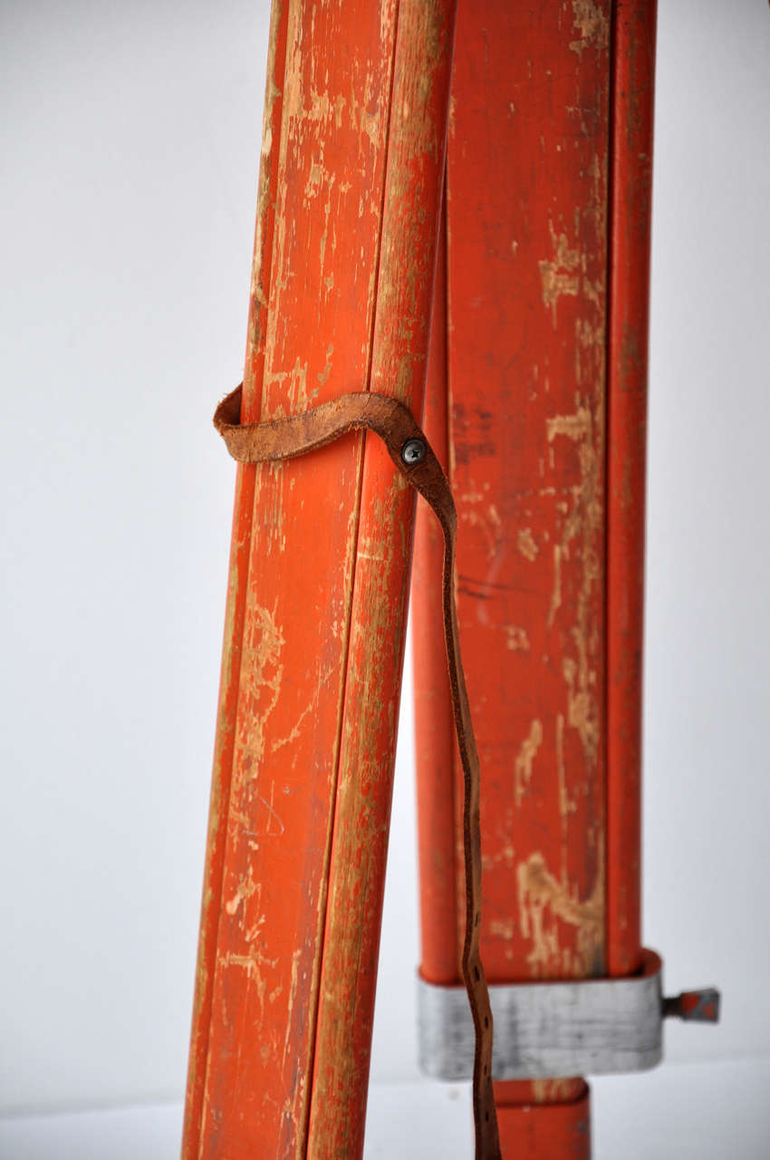 20th Century Orange Surveyor's Lamp