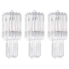 Three Matching Venini Crsytal Pendants