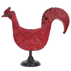 Antique Quebec Folk Art Rooster Weathervane