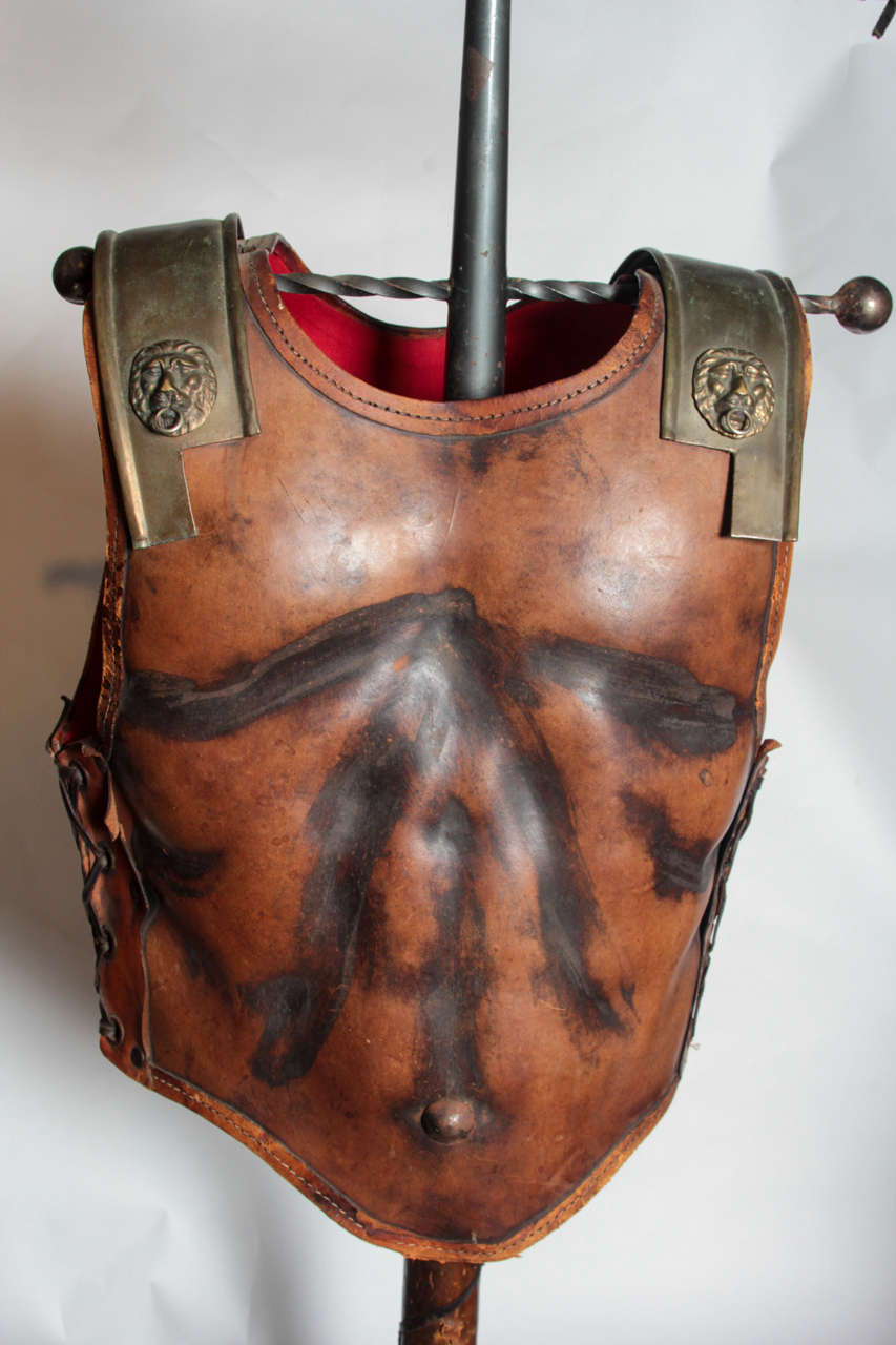 Fabulous Italian 1960s Figural Valet in the Form of a Gladiators Breast Plate In Excellent Condition In New York, NY