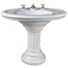 Oval Earthenware Sink from the 1800s