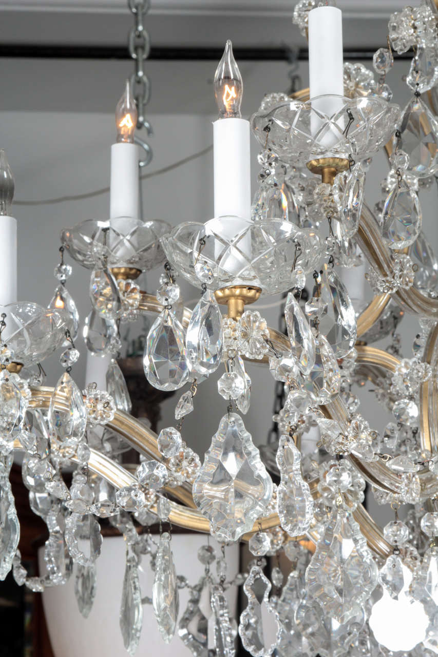 20th Century Marie Therese Crystal Chandelier from the Plaza Hotel, NYC