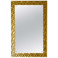 1960's Molded Glass Framed Mirror