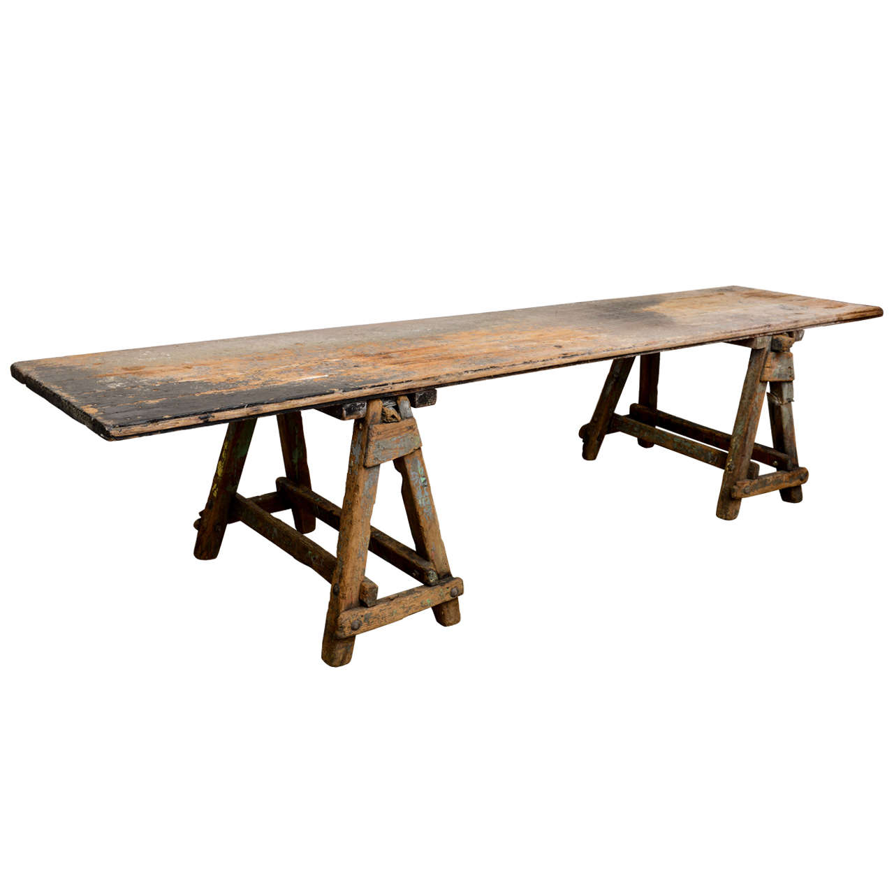 Large Sawbuck Table at 1stdibs