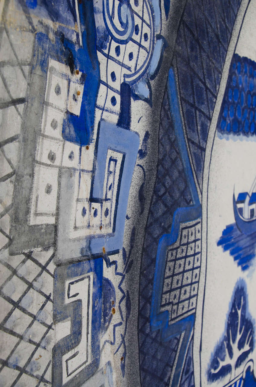 Huge Screen or Wall Hanging in the Form of a Willow Pattern Plate 3