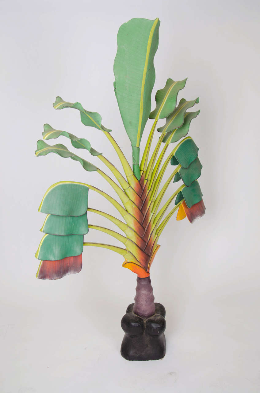 Amazing Tropical Plant in Carved Wood 3