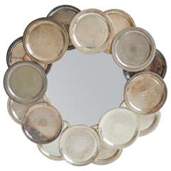 Antique Round Mirror of Plates