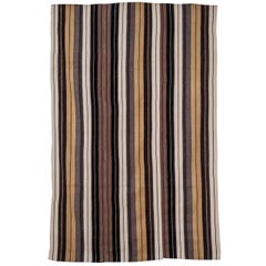 Alfombra Kilim de Anatolia Central moderna de mediados de siglo con rayas