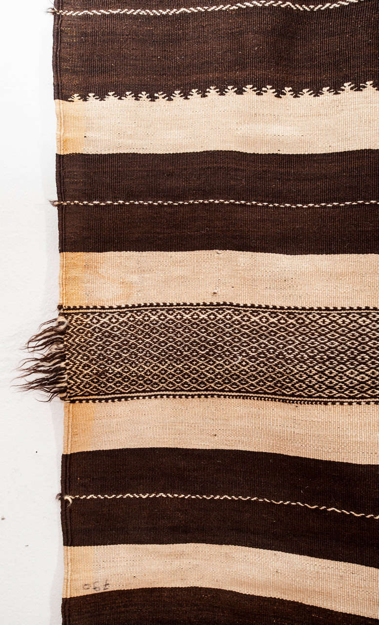 Tribal High Atlas Berber Flat-Weave Rug