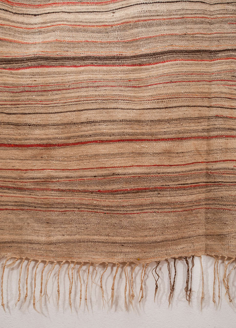 Tissé à la main Tapis vintage Mejjat Berber 'Desert Sand' en liège tissé à plat en vente