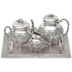 19th Century Chinese Silver Tea Set